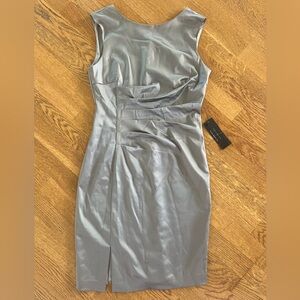 The Limited Sleeveless Satin Sheath Dress Gray Size 2 NWT